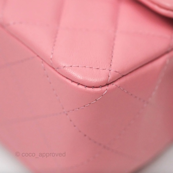 Chanel Quilted Mini Rectangular Pink Lambskin Gold Hardware (Entrupy Certified) - Picture 12 of 15